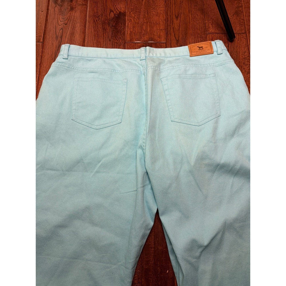 Lauren Ralph Lauren Jeans Co Womens 18W Blue Cropped Capri Pants Stretch‎ Denim - Picture 4 of 5